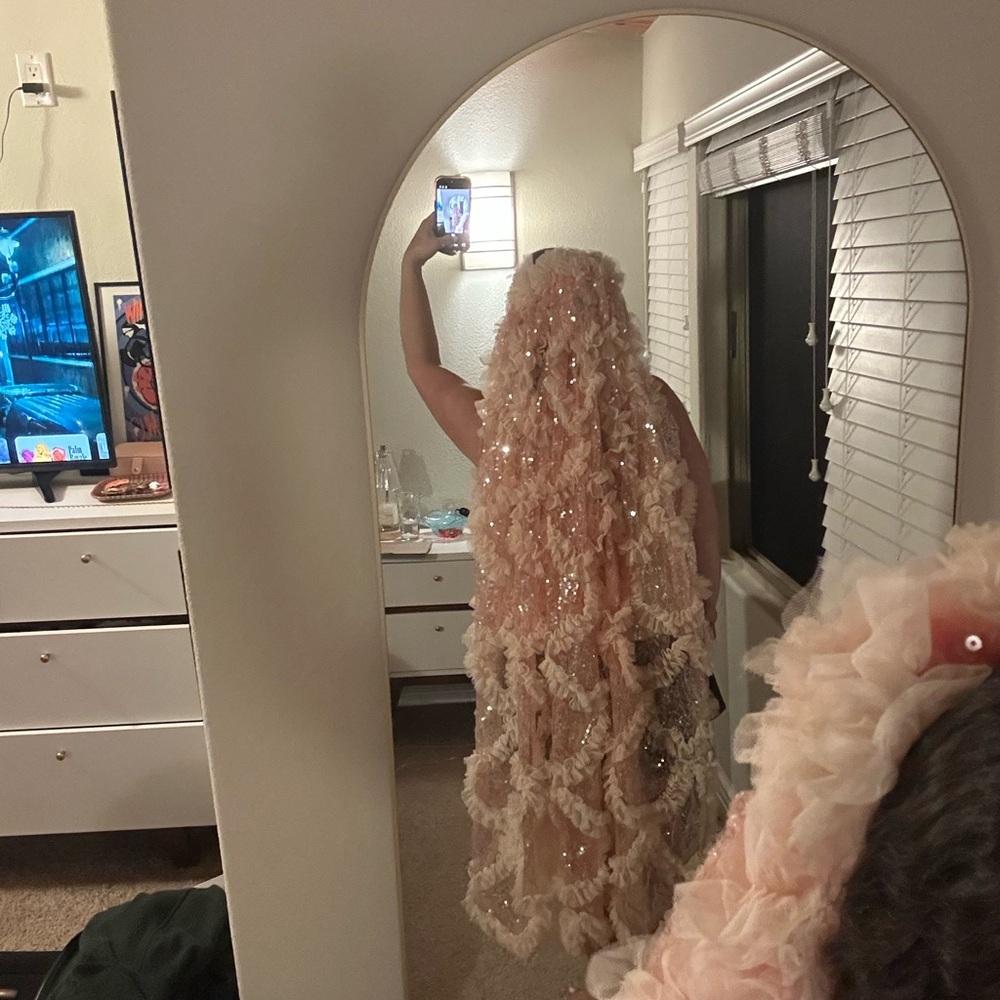 Madison Chamberlain Va-Vavoom Veil – Pink Sequin Ombre – Rare Prototype - Picture 2 of 5